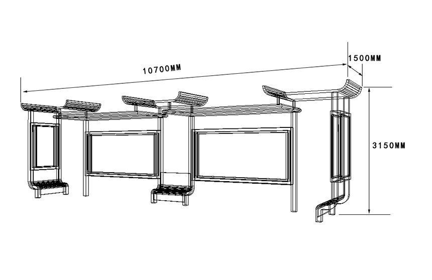 仿古公交候車亭制作廠家