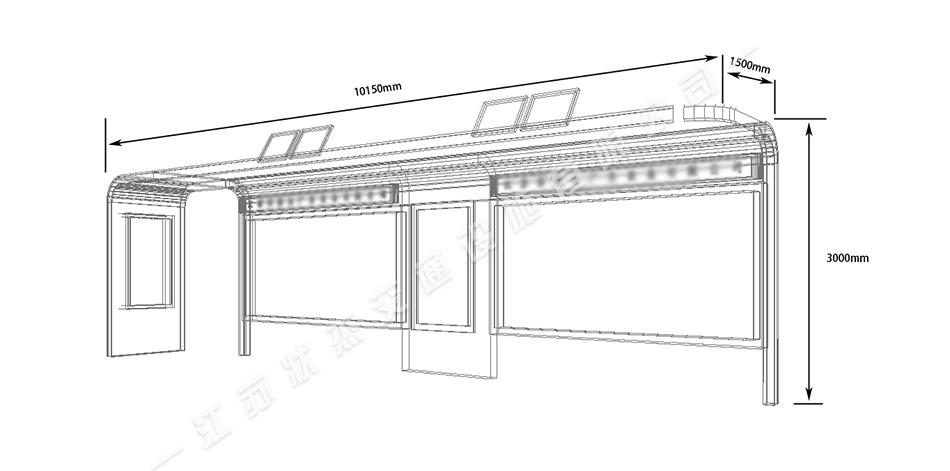 太陽能候車亭尺寸圖