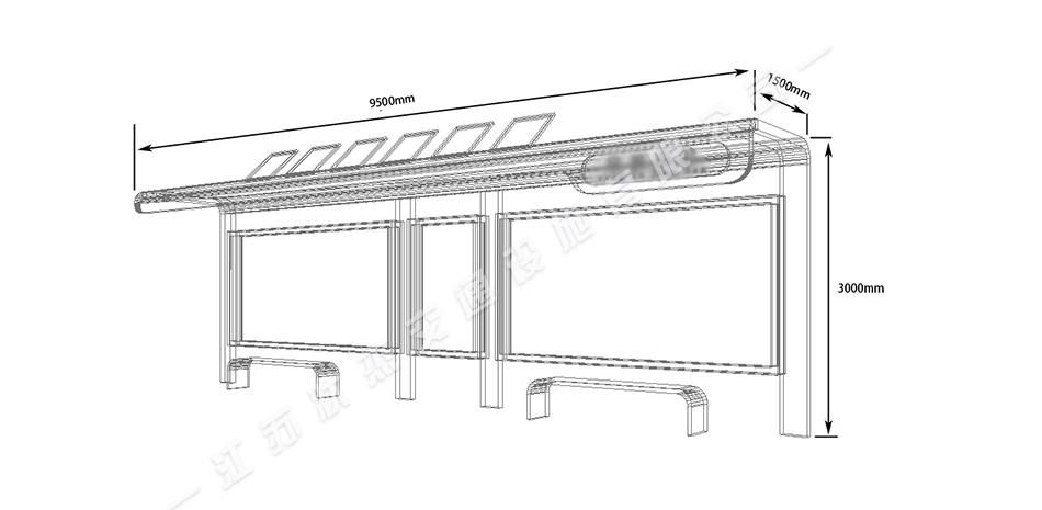 太陽能候車亭尺寸圖