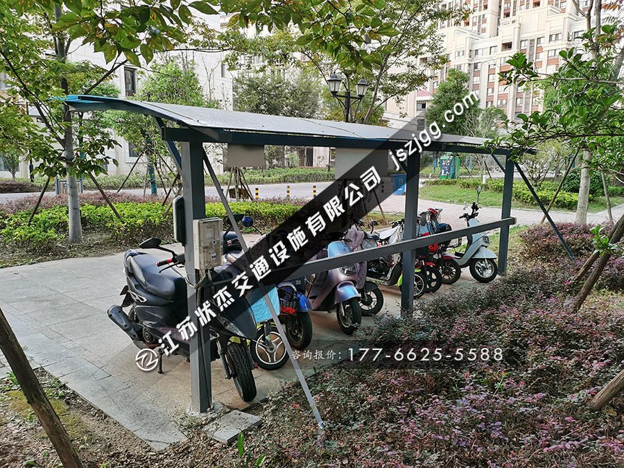 小區(qū)電動(dòng)車充電樁車棚圖片大全