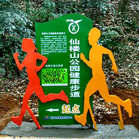 公園健康步道起點導向牌